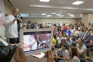 Lula enalteceu a luta dos blogueiros e ativistas pela aprovação do Marco Civil da Internet. (Foto: Instituto Lula / Ricardo Stuckert)