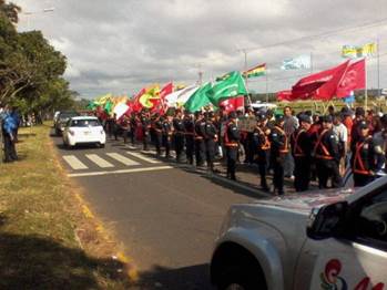 Organizaciones denuncian retroceso de los derechos económicos y sociales durante el gobierno de Horacio Cartes. Foto: Cigarrapy.