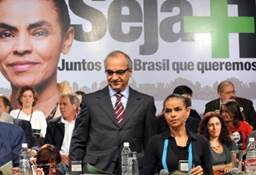 Marina e Guilherme Leal, vice na chapa de 2010 (Foto: Valter Campanato / ABr)